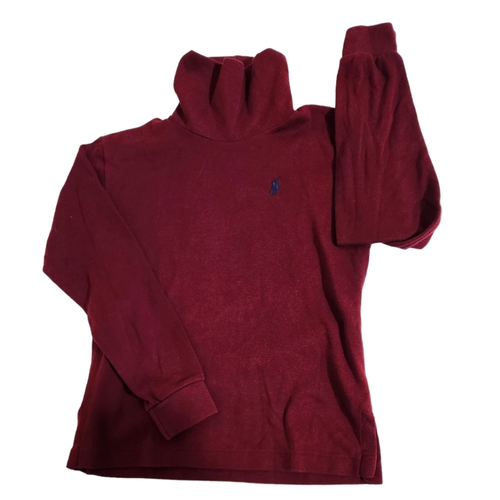 Polo By Ralph Lauren Children's Turtle Neck Long Sleeves Burgundy